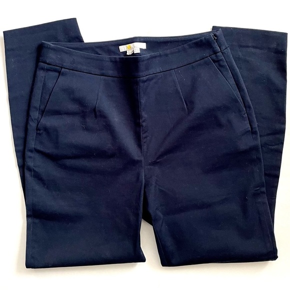 Boden Navy Blue Side Zip Crops 8 - Picture 1 of 9